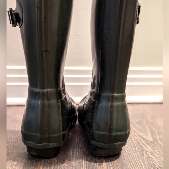Hunter Original Short Boots Dark Green Size US 7/8 EU 38 - Picture 6 of 11